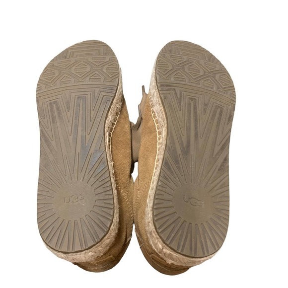 Ugg "Brianna" Espadrille Sneakers Chestnut Suede SZ US 12 - Picture 4 of 8